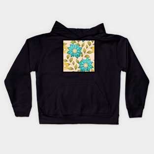 Summer Pattern with Floral Motifs Kids Hoodie